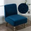 Housse De Fauteuil Crapaud Velours Bleu