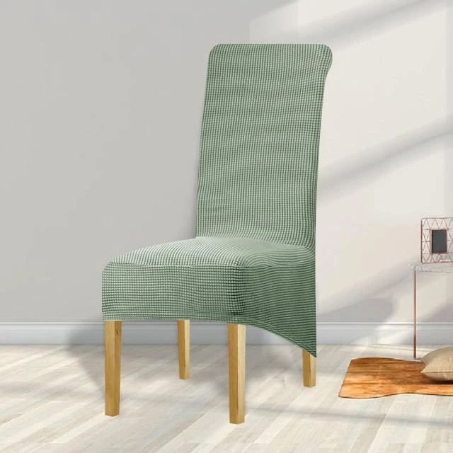 Housse De Chaise Grande Taille Jacquard Vert Amande 1 Housse De Chaise Grande Taille Jacquard Vert Amande
