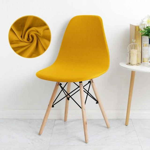 Housse De Chaise Scandinave Jaune 1 Housse De Chaise Scandinave Jaune