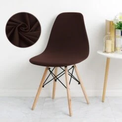 Housse De Chaise Scandinave Marron