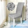 Housse De Chaise Velours Gris