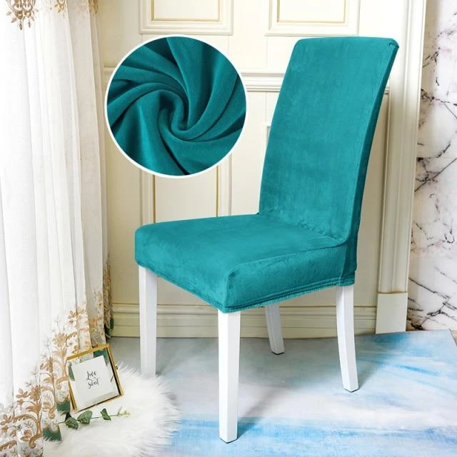 Housse De Chaise Velours Turquoise 1 Housse De Chaise Velours Turquoise