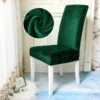 Housse De Chaise Velours Vert