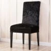 Housse De Chaise Velours De Glace Noir