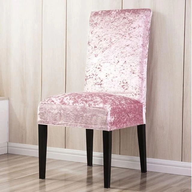 Housse De Chaise Velours De Glace Rose 1 Housse De Chaise Velours De Glace Rose