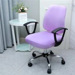 Housse De Chaise De Bureau Unie -Housse Moderne Housse de Chaise de Bureau Unie Housse Moderne 5