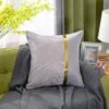 Housse De Coussin 45x45cm Royal En Soie Gris Clair