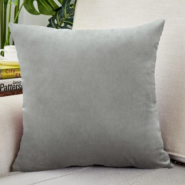 Housse De Coussin Velours 30x50cm Gris 1 Housse De Coussin Velours 30x50cm Gris