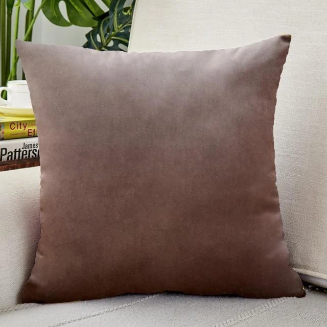 Housse De Coussin Velours 40x40cm Chocolat 1 Housse De Coussin Velours 40x40cm Chocolat