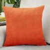 Housse De Coussin Velours 40x40cm Orange