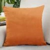 Housse De Coussin Velours 40x40cm Orange Pêche