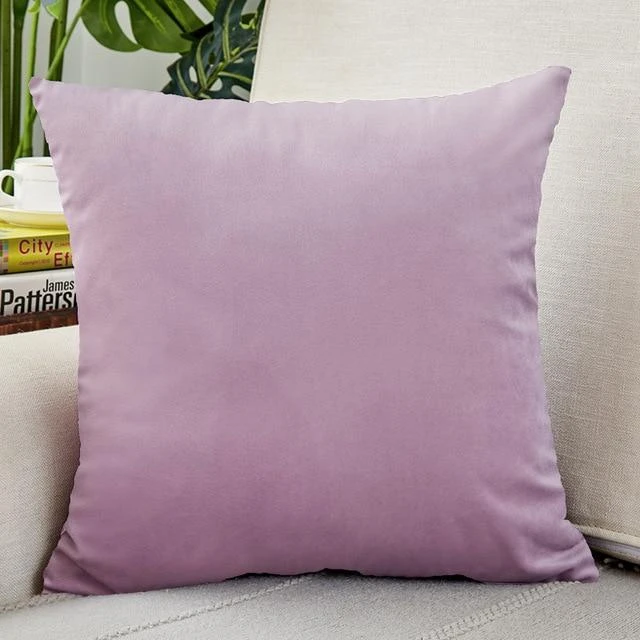 Housse De Coussin Velours 45x45cm Mauve 1 Housse De Coussin Velours 45x45cm Mauve