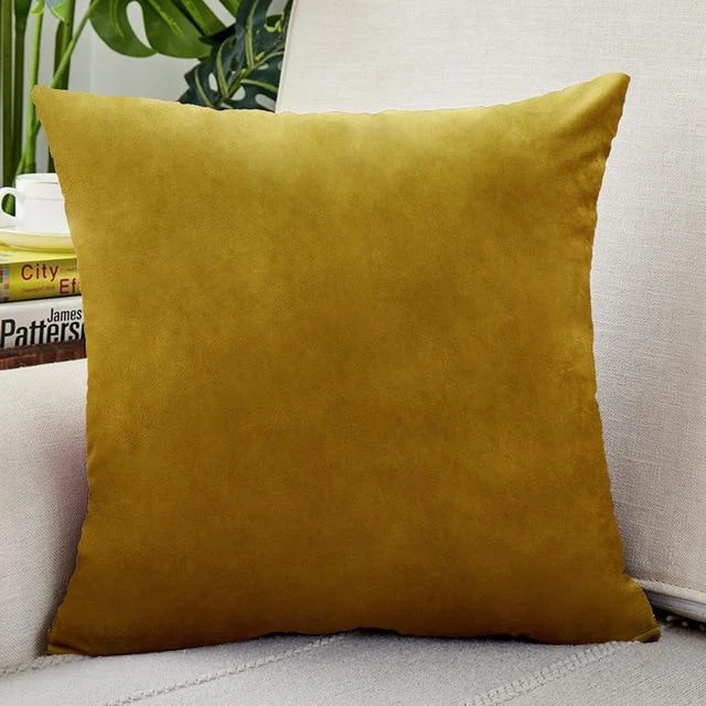 Housse De Coussin Velours 45x45cm Or 1 Housse De Coussin Velours 45x45cm Or
