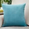 Housse De Coussin Velours 50x50cm Bleu Tiffany