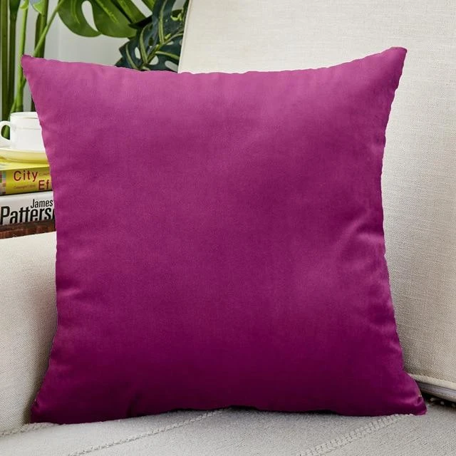 Housse De Coussin Velours 50x50cm Rose Fuchsia 1 Housse De Coussin Velours 50x50cm Rose Fuchsia