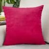 Housse De Coussin Velours 50x50cm Rose Vif