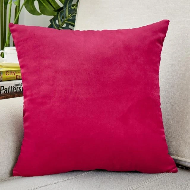 Housse De Coussin Velours 50x50cm Rose Vif 1 Housse De Coussin Velours 50x50cm Rose Vif