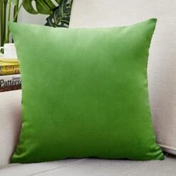 Housse De Coussin Velours 50x50cm Vert