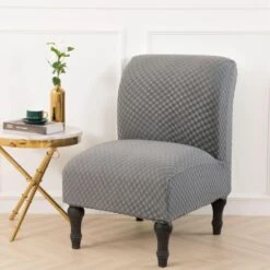Housse De Fauteuil Crapaud Jacquard Gris