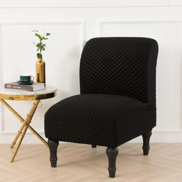 Housse De Fauteuil Crapaud Jacquard Noir 1 Housse De Fauteuil Crapaud Jacquard Noir
