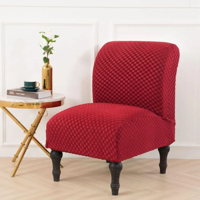 Housse De Fauteuil Crapaud Jacquard Rouge 1 Housse De Fauteuil Crapaud Jacquard Rouge