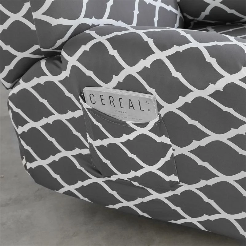 Housse De Fauteuil Relax Mosaïque Gris 3 Housse De Fauteuil Relax Mosaïque Gris – Image 3