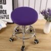 Housse De Tabouret Rond Violet