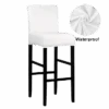 Housse De Tabouret De Bar Simili Cuir Blanc