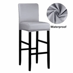 Housse De Tabouret De Bar Simili Cuir Gris