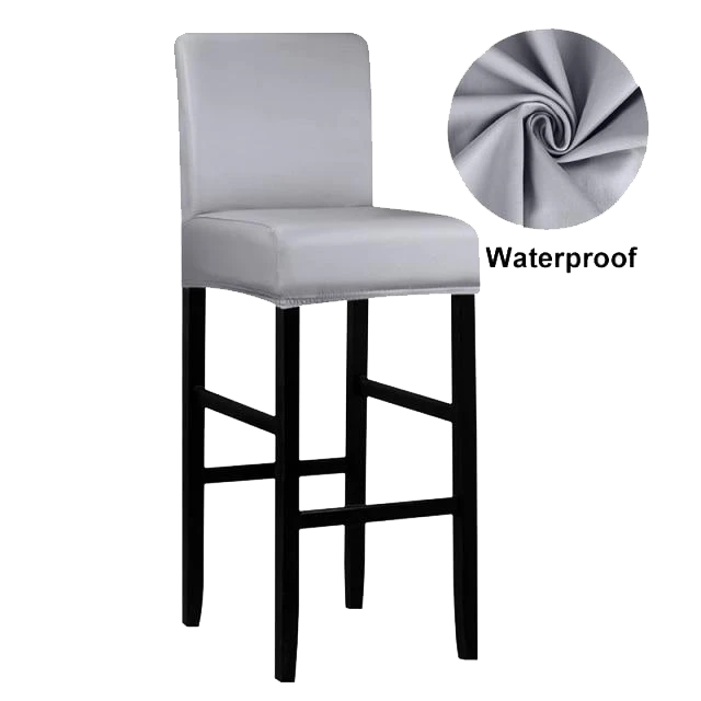 Housse De Tabouret De Bar Simili Cuir Gris 1 Housse De Tabouret De Bar Simili Cuir Gris