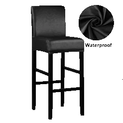Housse De Tabouret De Bar Simili Cuir Noir