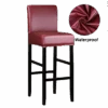 Housse De Tabouret De Bar Simili Cuir Rouge