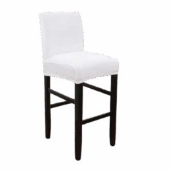 Housse De Tabouret De Bar Velours Blanc