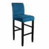 Housse De Tabouret De Bar Velours Bleu