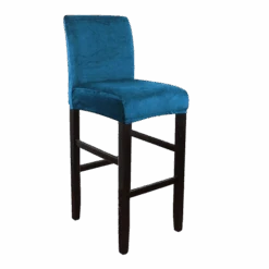 Housse De Tabouret De Bar Velours Bleu