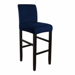 Housse De Tabouret De Bar Velours Bleu Marine