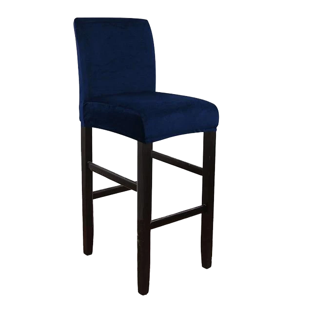 Housse De Tabouret De Bar Velours Bleu Marine 1 Housse De Tabouret De Bar Velours Bleu Marine