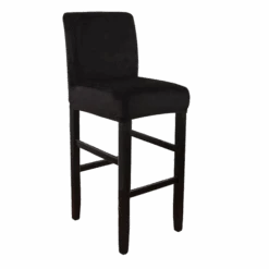 Housse De Tabouret De Bar Velours Noir