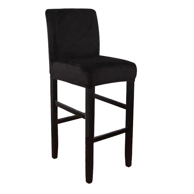 Housse De Tabouret De Bar Velours Noir 1 Housse De Tabouret De Bar Velours Noir