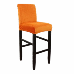 Housse De Tabouret De Bar Velours Orange