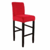 Housse De Tabouret De Bar Velours Rouge