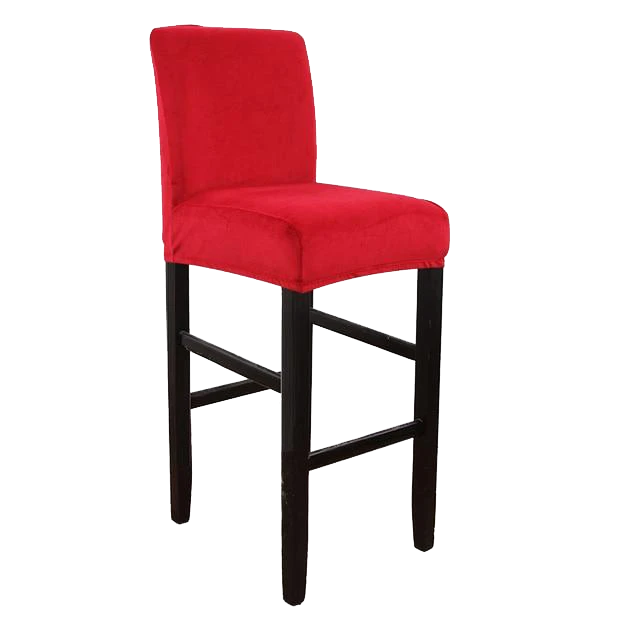 Housse De Tabouret De Bar Velours Rouge 1 Housse De Tabouret De Bar Velours Rouge