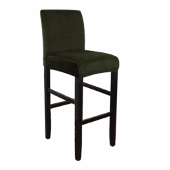 Housse De Tabouret De Bar Velours Vert Kaki