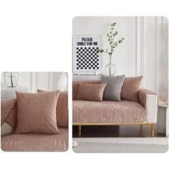 Protège Canapé Milo Marron Clair -Housse Moderne dessus canape housse moderne 2