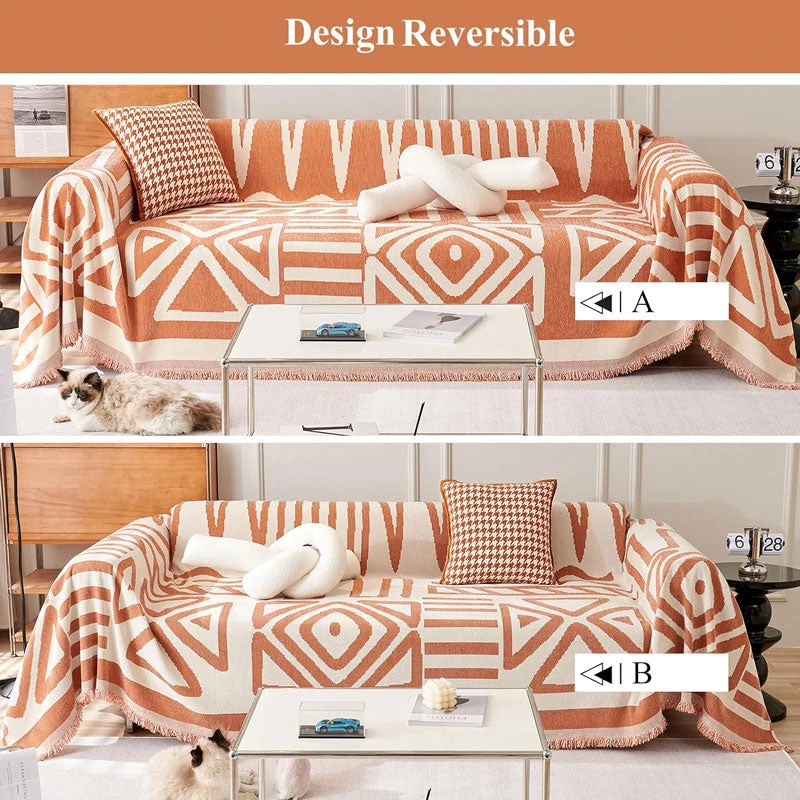 Jeté De Canapé Lina Orange 2 Jeté De Canapé Lina Orange – Image 2