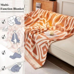 Jeté De Canapé Lina Orange 12 Jeté De Canapé Lina Orange -Housse Moderne drap de canape housse moderne 4