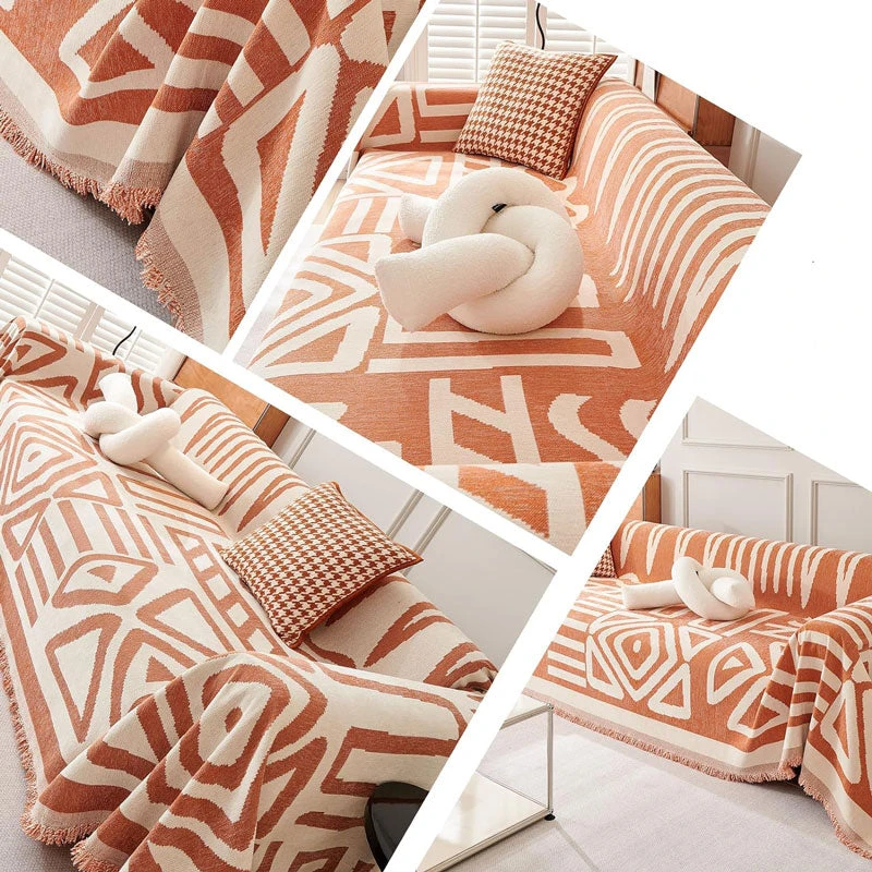 Jeté De Canapé Lina Orange 4 Jeté De Canapé Lina Orange – Image 4