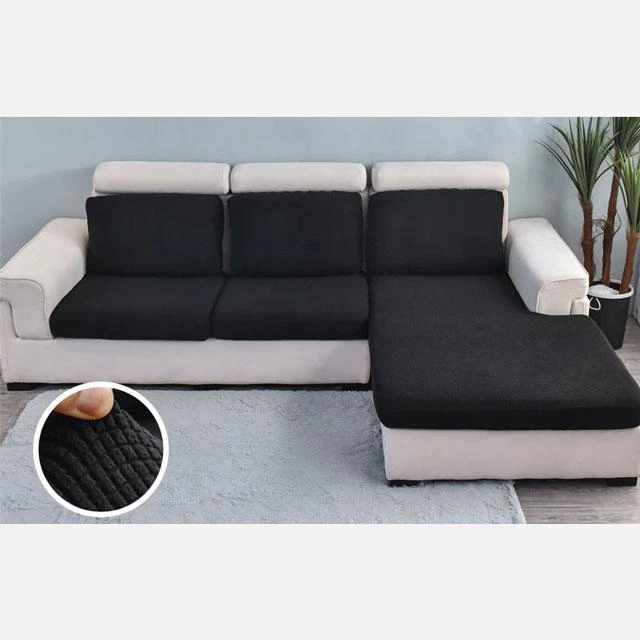 Housse Pour Coussin D'Assise De Canapé Noir 2 Housse Pour Coussin D'Assise De Canapé Noir – Image 2