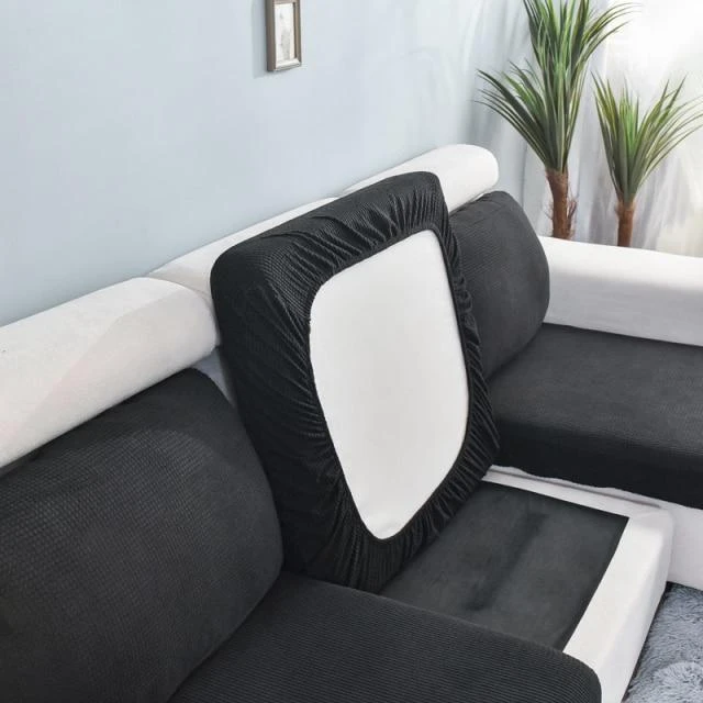 Housse Pour Coussin D'Assise De Canapé Noir 1 Housse Pour Coussin D'Assise De Canapé Noir