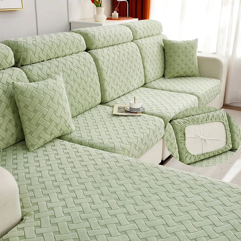 Housse D'assise De Canapé "Mola" Vert Amande 1 Housse D'assise De Canapé "Mola" Vert Amande